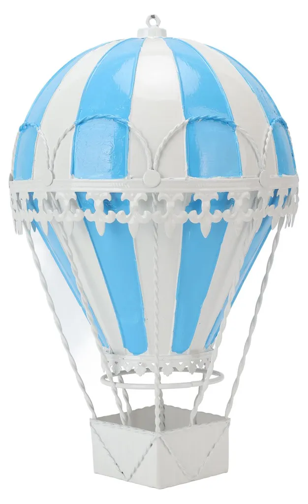 Montgolfière Décorative en Fer Vintage - Modèle Suspendu Artisanal 25cm