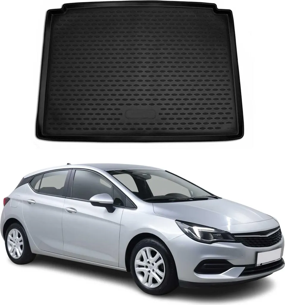 Tappetino per bagagliaio per Opel Astra K 2015-2021 hatchback in gomma TPE