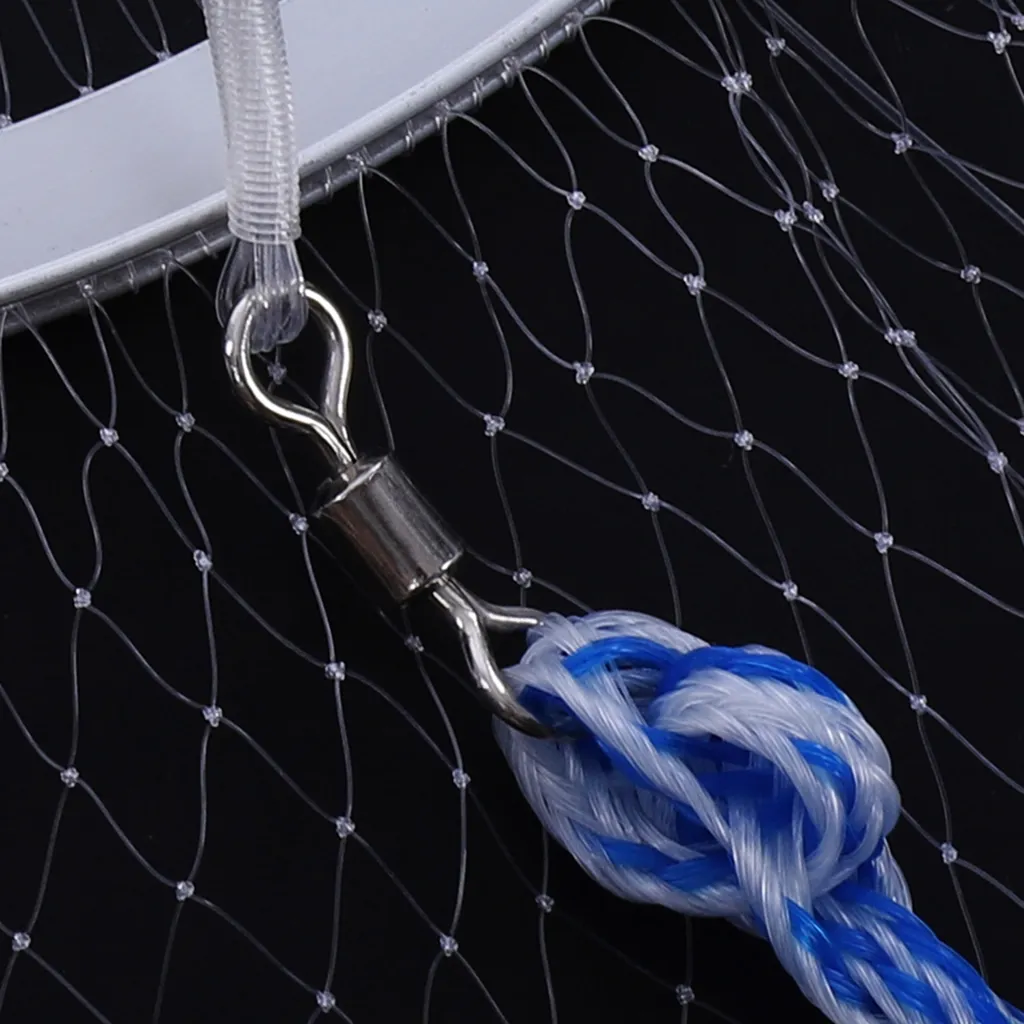 Filet à lancer de 2,4m - Épervier de pêche monofilament avec lestage