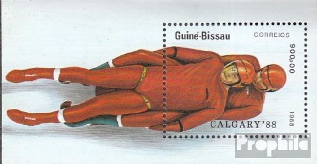 Briefmarken Guinea-Bissau 1988 Mi Block270 (kompl.Ausg.) postfrisch Olympische Winterspiele 1988