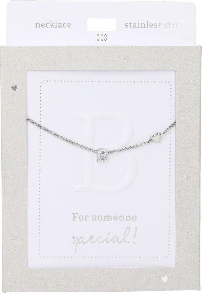 Depesche Kette Heart of Gold silberfarben mit Buchstabe B Damen