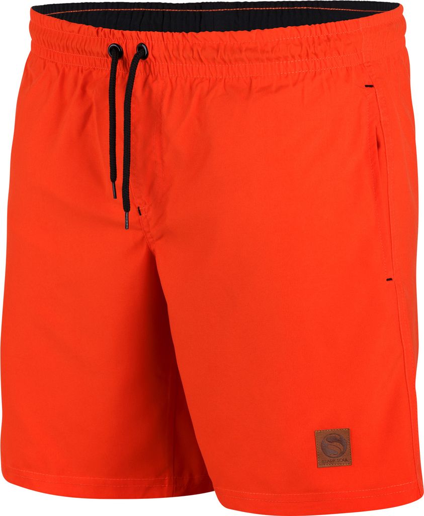 Stark Soul Badeshorts COOL WAVES, Herren, Boardshorts mit Mesh-Innenfutter, Kordelzug, Taschen, Farbe: Orange, Gr: L