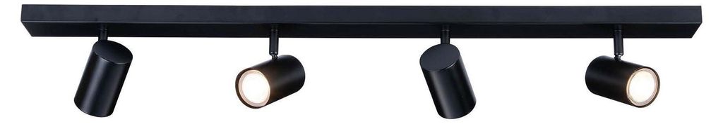 Ledvion Spot LED Plafond Noir 4 spot Rectangulaire GU10 3W Image du produit 