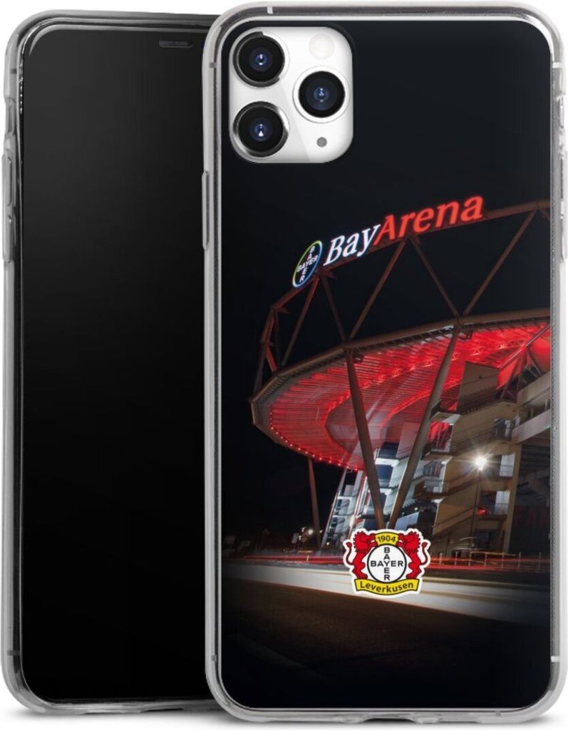 DeinDesign Slim Hülle für Apple iPhone 11 Pro Max Silikon Case Ultra Dünn Handyhülle Bayer 04 Leverkusen Offizielles Lizenzprodukt Stadion