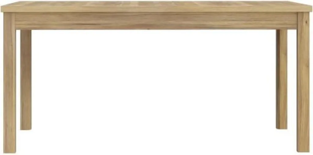 Table à manger extensible moderne en bois de chêne Mauvella 160 cm