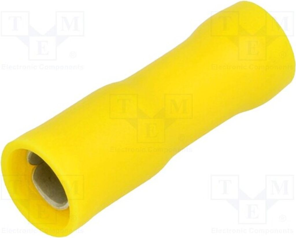 5x Verbinder: rund Klemmverbindung Ø: 5mm 4÷6mm2 weiblich gelb BM 00340 Isolierte Ko
