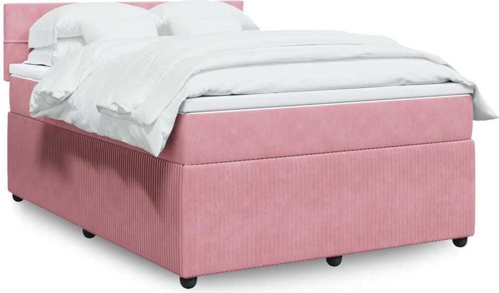 Maison Exclusive - Boxspringbett mit Matratze Rosa 140x190 cm Samt