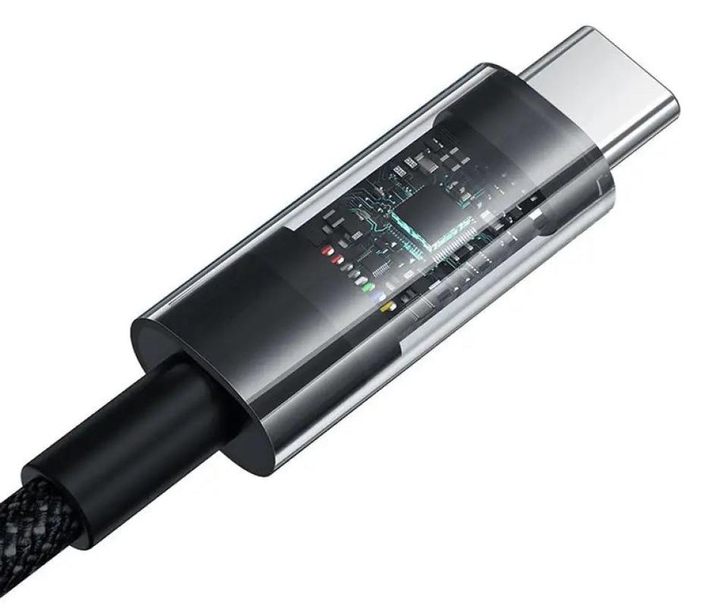 Baseus Gem USB A auf USB C Schnellladekabel 2 m 100 W Schwarz