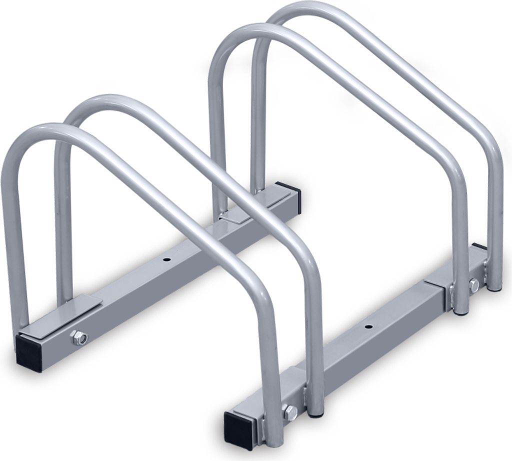 Hengda Fahrradständer für 2 Fahrräder, 41x32x26cm, aus verzinkt Stahl, Radständer, känn Boden/Wandmontage, für Reifenbreiten 3,5 - 5,5 cm, Si...