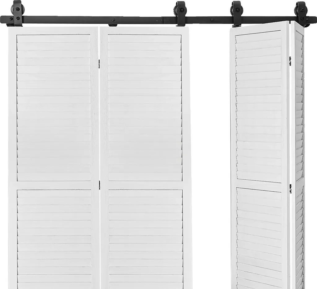 Système de porte coulissante style grange rail de 193 cm pour salon