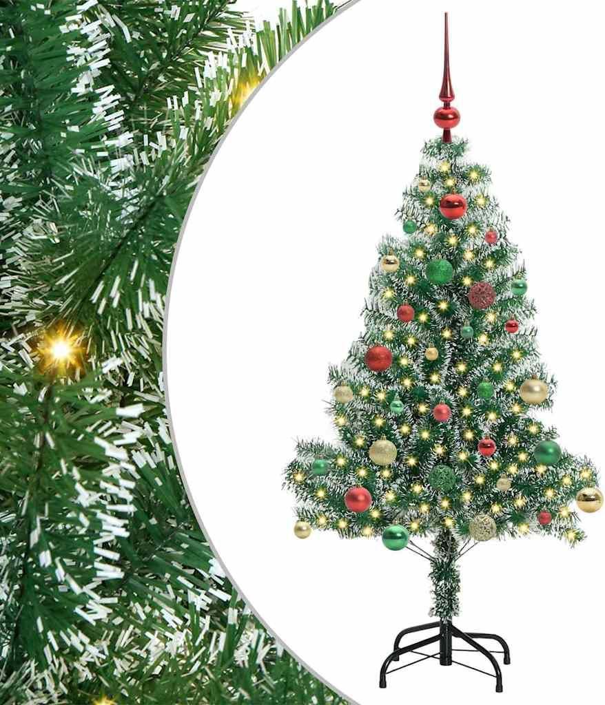 Künstlicher Weihnachtsbaum beschneit mit LED Licht 150 cm