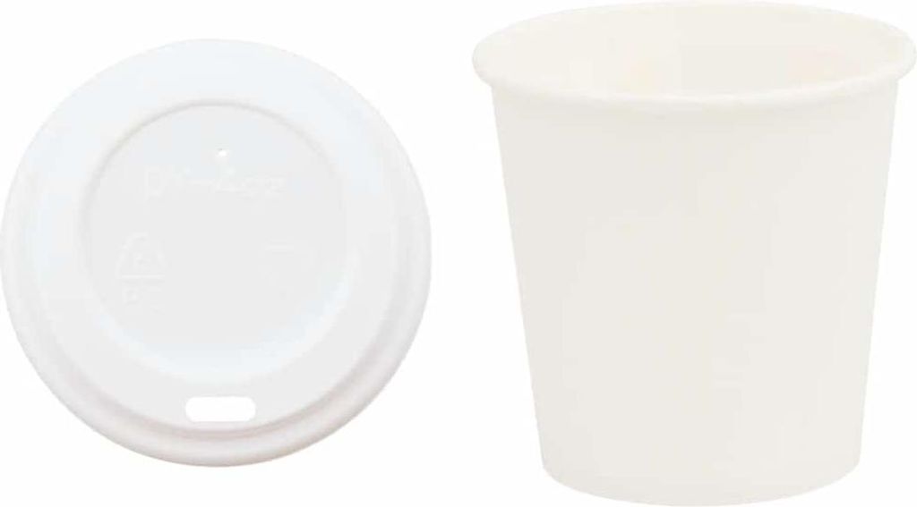 vidaXL Pappbecher mit Deckeln 1000 Stk. 4oz 100ml