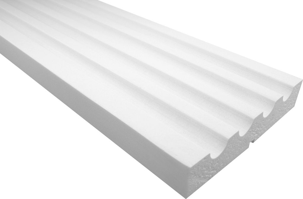 Schaft für Pilaster | harte Acryl Außenschicht | Fassade | Barock | Außendekor | Stuck | weiß | EPS | 50 x 255 mm | PC101
