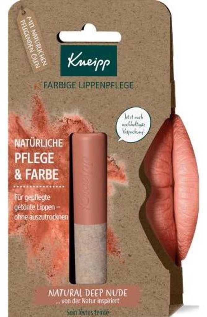 Kneipp Natural Deep Nude, Lippenbalsem, Kleurloos, Voor Productafbeelding 