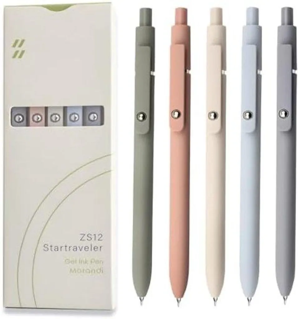 Pack 5 stylos gel 0,5 mm pour prise de notes fluide et dessin technique