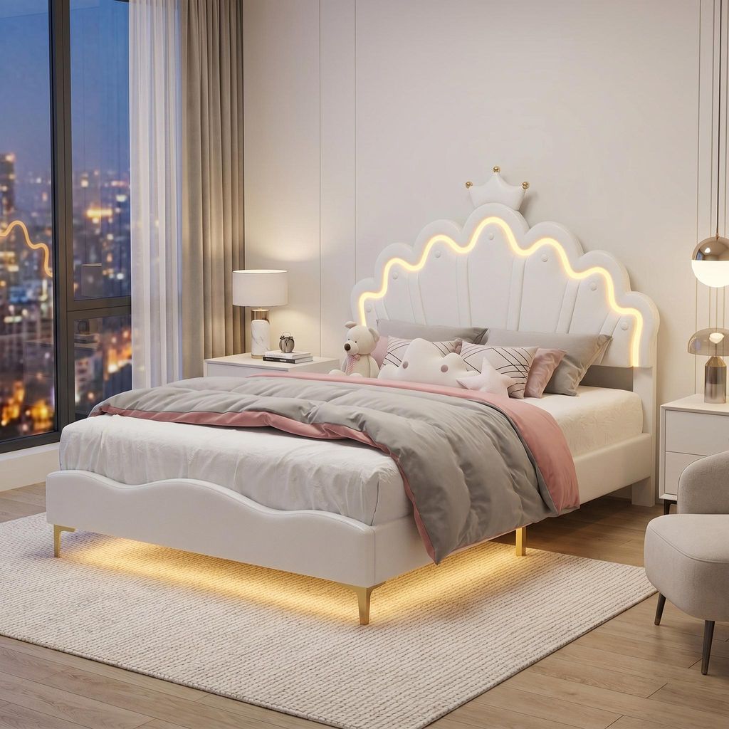 Letto imbottito per bambini INONEFT, 140x190 cm, con Immagine del prodotto 