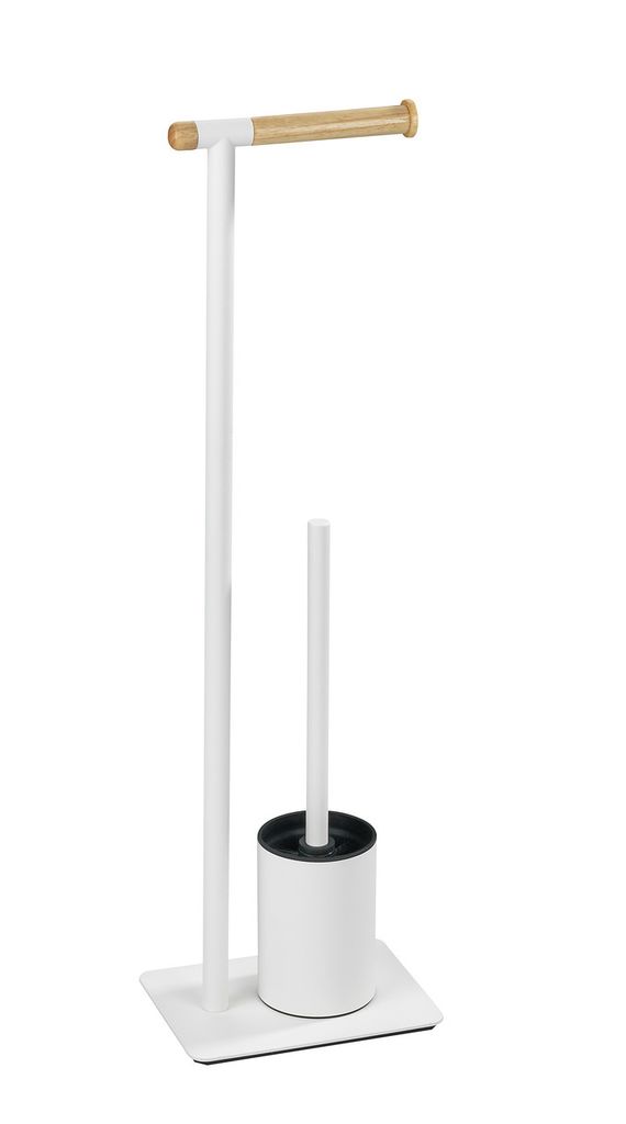 WENKO Stand WC Garnitur Macao Toiletten Bürsten Papier Klo Ersatz Rollen Halter