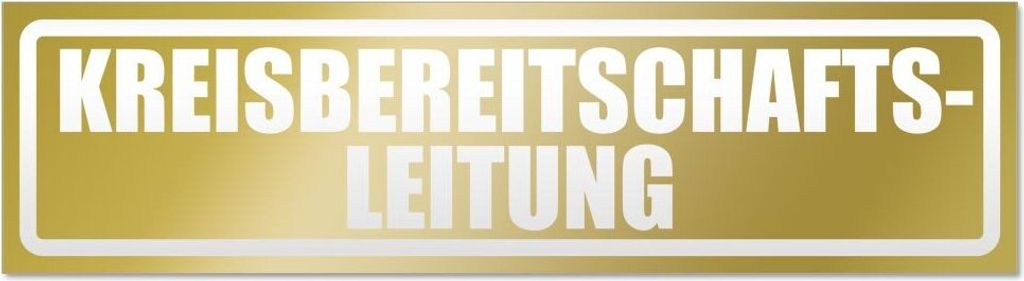 Kiwistar Kreisbereitschaftsleitung invertiert Magnetschild Schild magnetisch - 45cm Gold - Magnetfolie für Auto PKW Kfz