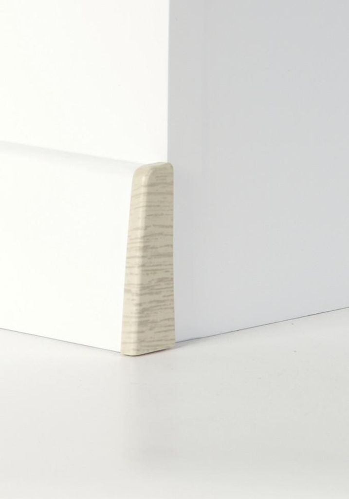 Classen Endkappe für Clip-Leiste foliert 58 x 19 mm eiche weiß Holzpore