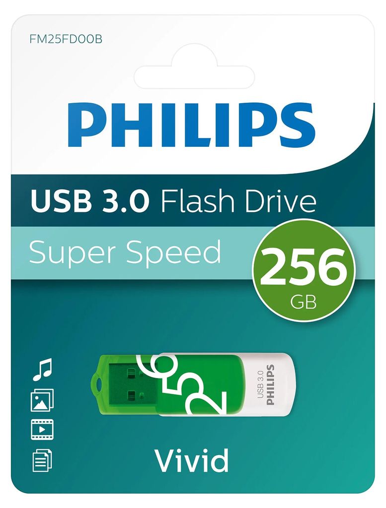 Philips USB-Stick 256 GB USB 3.0 Vivid Edition Leserate bis Produktbild 