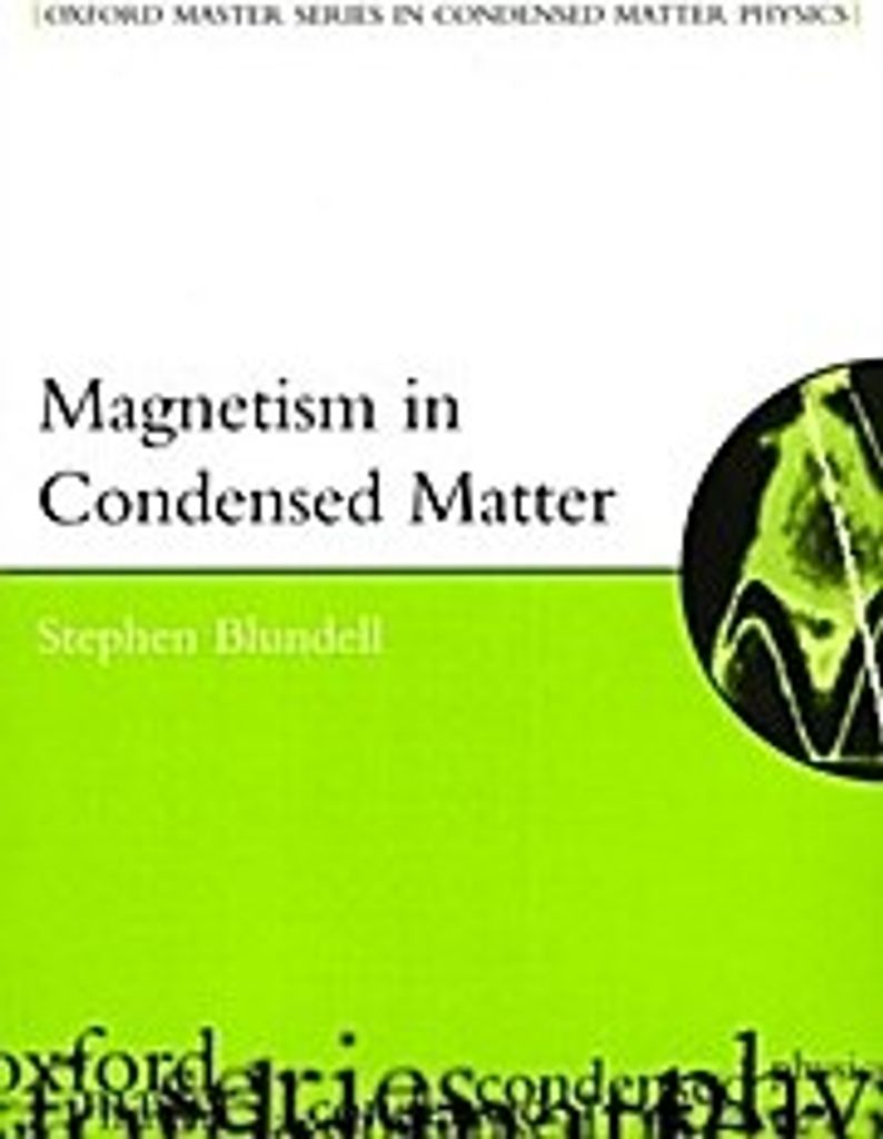 Magnetism in Condensed Matter