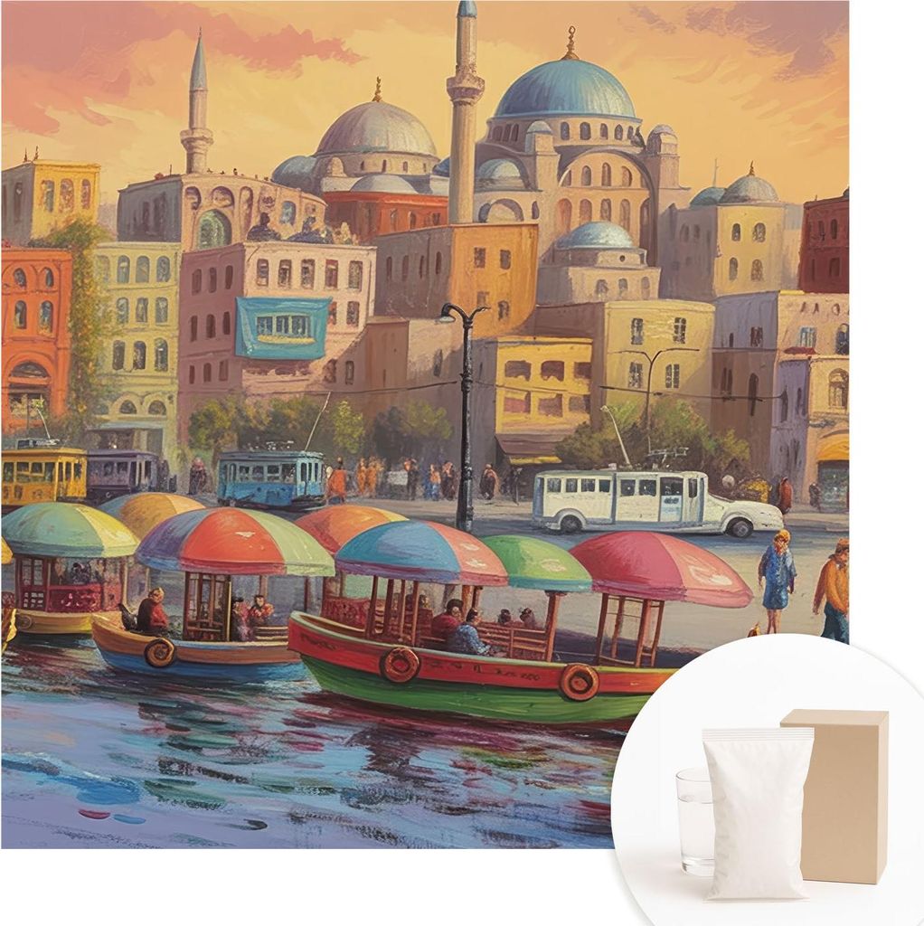 Fototapete - Wandbilder für Wohnzimmer - 250x250 cm - Dekorative Wandfolie - Modernes Design für Wanddekoration - Tapeten für Innenräume - Stad...