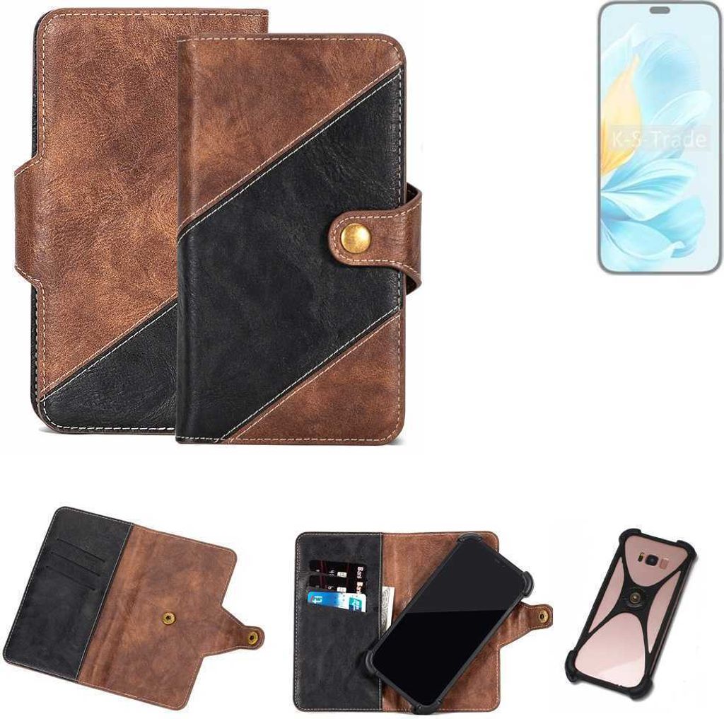 K-S-Trade Handyhülle Schutzhülle Bookstyle Case kompatibel mit Honor 200 Lite Klapphülle Cover Hülle Schutztasche 1x