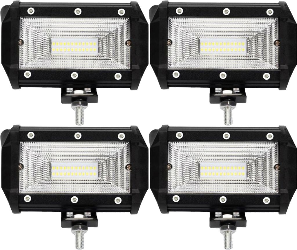 Greenmigo 4X 72W LED Arbeitsscheinwerfer Off-Road Scheinwerfer Bar Fernlicht 12V-24V Reflektor Lampen IP67 Wasserdicht Zusatzscheinwerfer Flutlicht...