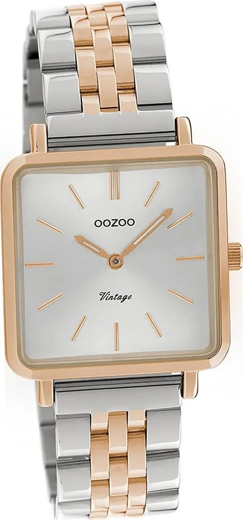 Oozoo Montre Acier Inoxydable C9954 Argenté et Or Rose Vintage D2UOC9954
