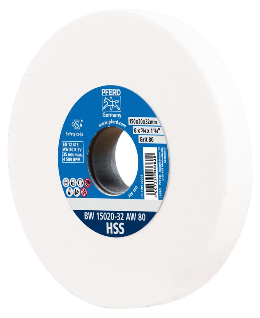 PFERD Schleifbockscheibe Ø 150x20mm Bohrung-Ø 32 mm A80 zum Produktbild 