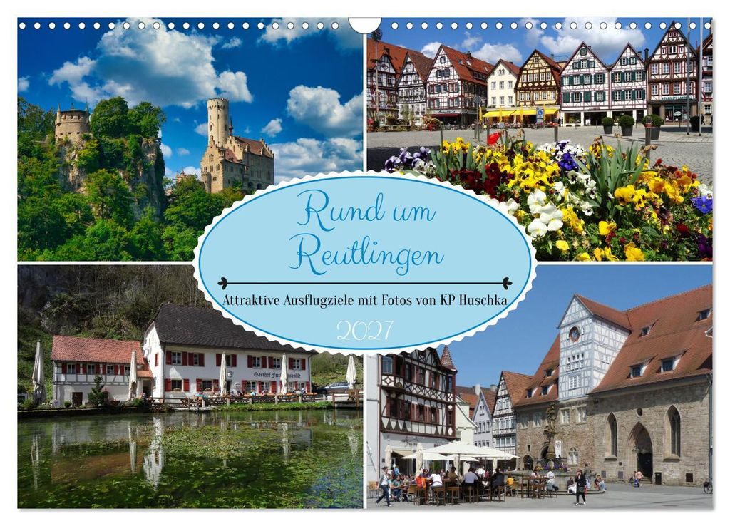 Rund um Reutlingen (Wandkalender 2027 DIN A3 quer), CALVENDO Monatskalender