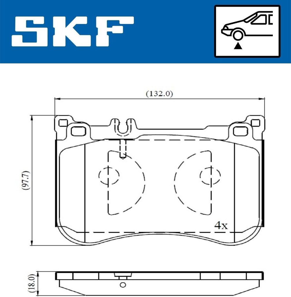 SKF Bremsbeläge Satz Vorne Bremsklötze passend für MERCEDES-BENZ S-Klasse Limousine (W222, V222, X222) VKBP 80631