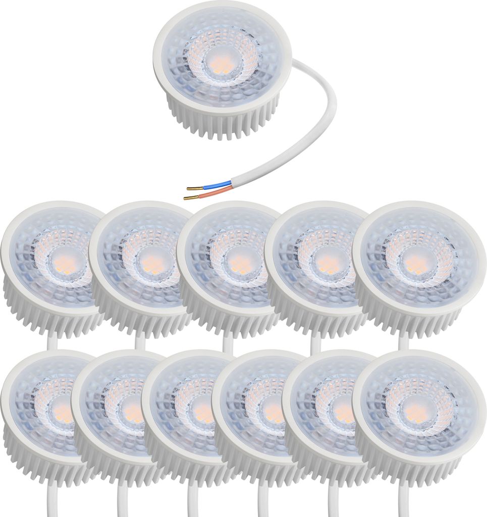 12er Set LED Modul 3000K warmweiß 230V - 5W 380 Lumen 110° Produktbild 