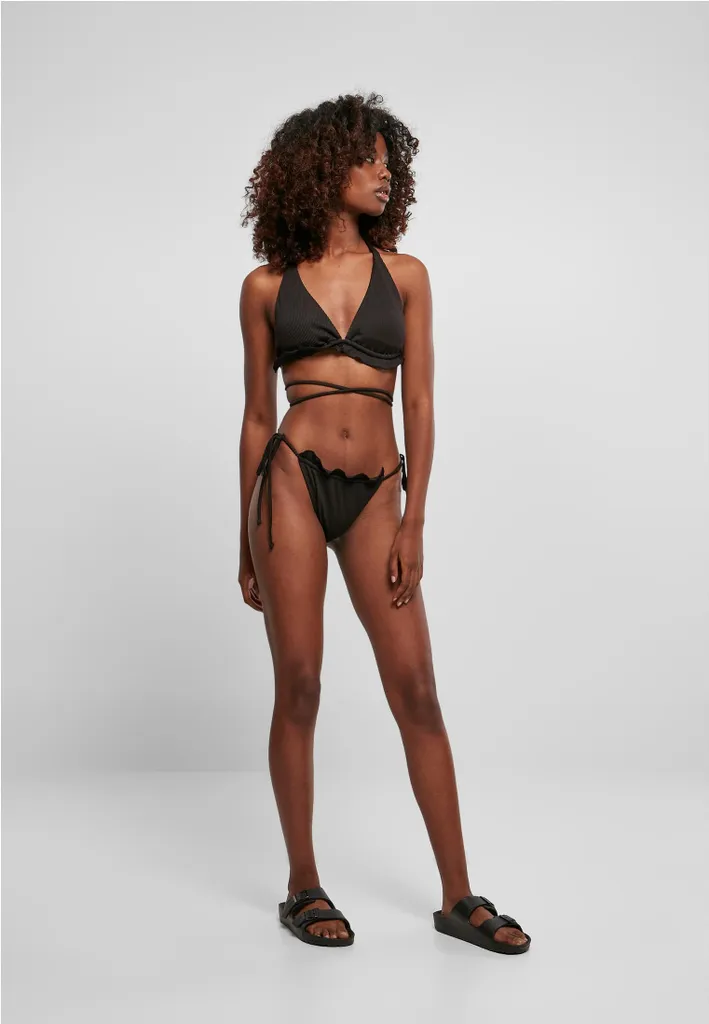 Bikini Triangle Noir Côtelé Finition Babylock Chic Urban Classics - 5