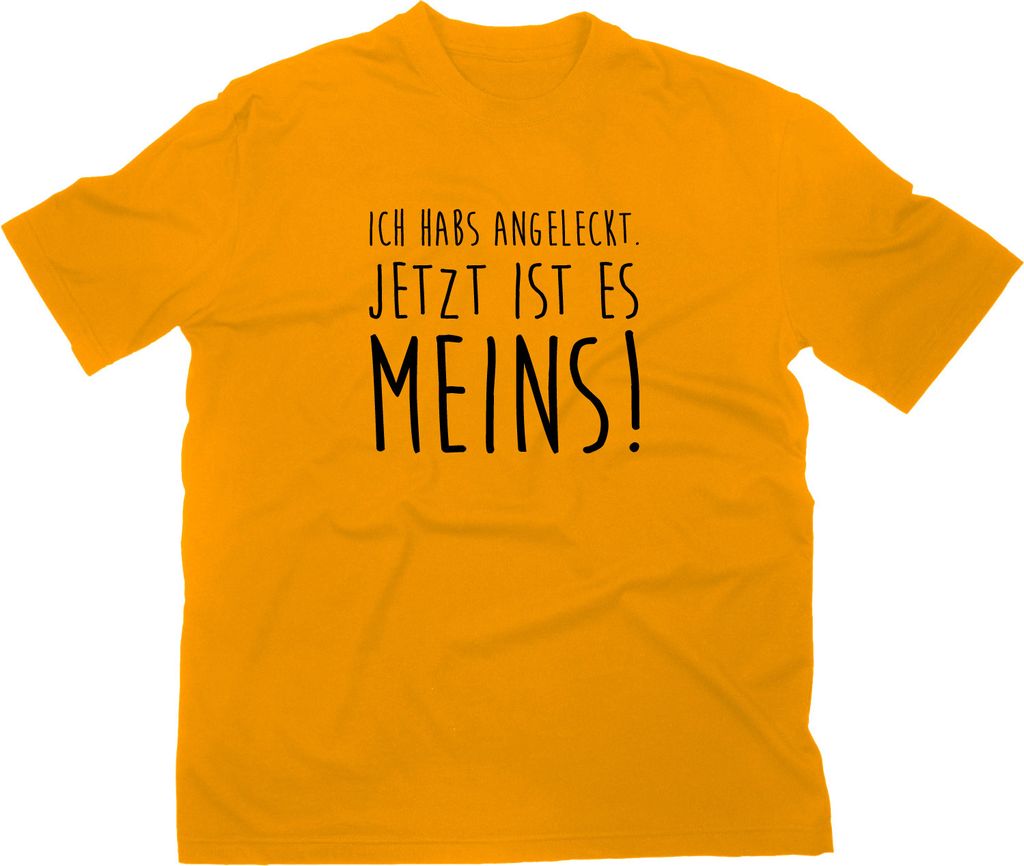 Styletex23 T-Shirt Ich habs angeleckt jetzt ist es meins Fun, gelb, M