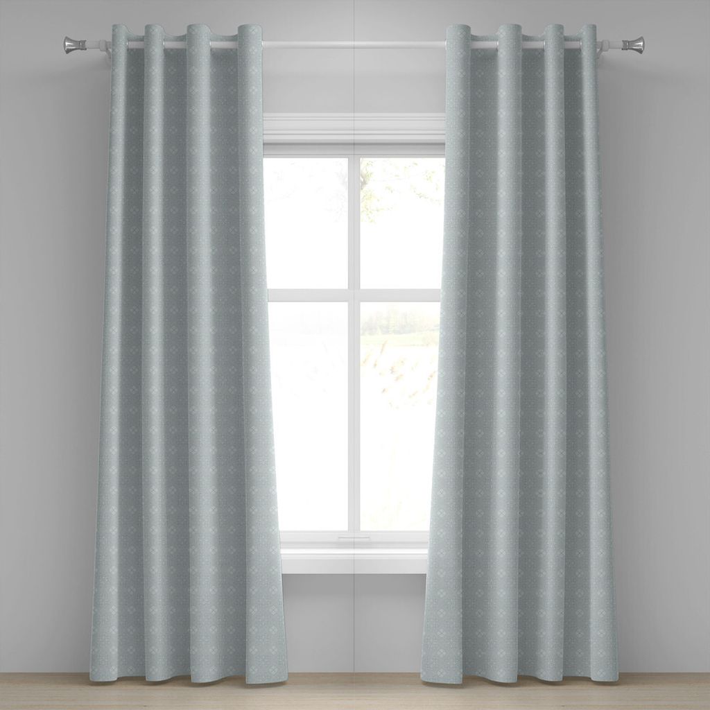 ABAKUHAUS keltisch Ösenvorhang, Blasses Quadrat Und Sternförmige Alte Retro Keltische Knoten Muster, Dekorative 2-Panel-Fenstervorhänge, 280 cm ...