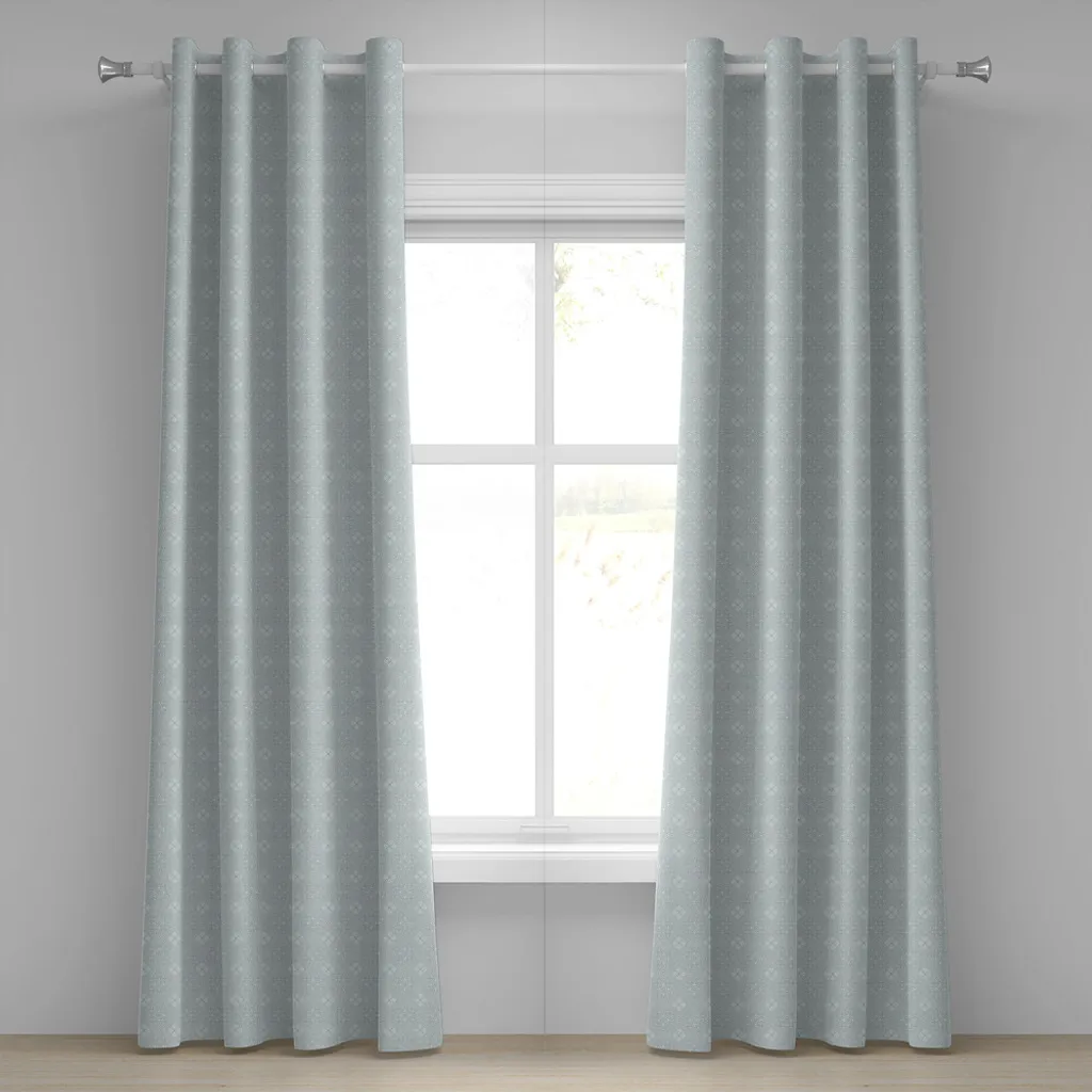 Rideau salon motifs celtiques bleu et gris pour une ambiance zen 245cm