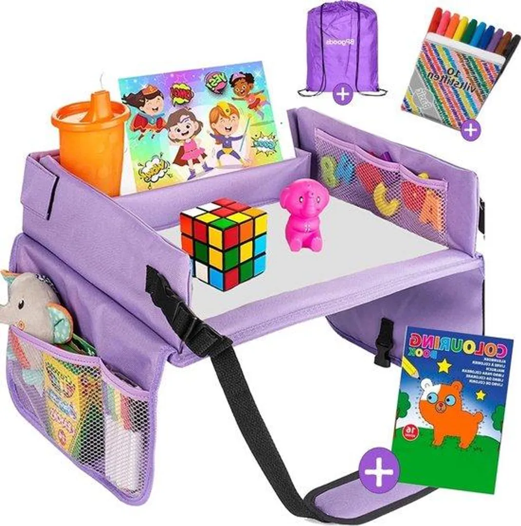 Bureau de dessin enfant violet ergonomique - Station de loisirs créatifs