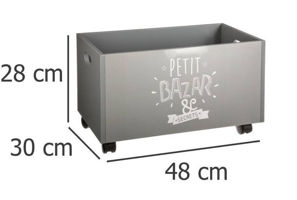 Spielzeugtruhe grau mit Rollen - Atmosphera créateur Produktbild 8