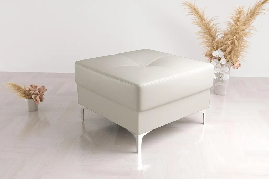 Tabouret Poufa en textile gris anthracite - Siège d'appoint moderne