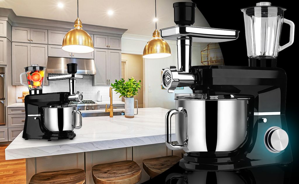 Küchenmaschine 3200 W mit 6L Edelstahl-Rührschüssel inkl. Produktbild 6
