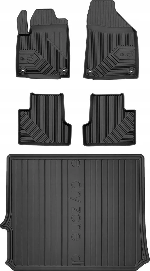Tappetini 3D Gomma JEEP CHEROKEE KL 2013-2018 | SET 77 Alta Protezione