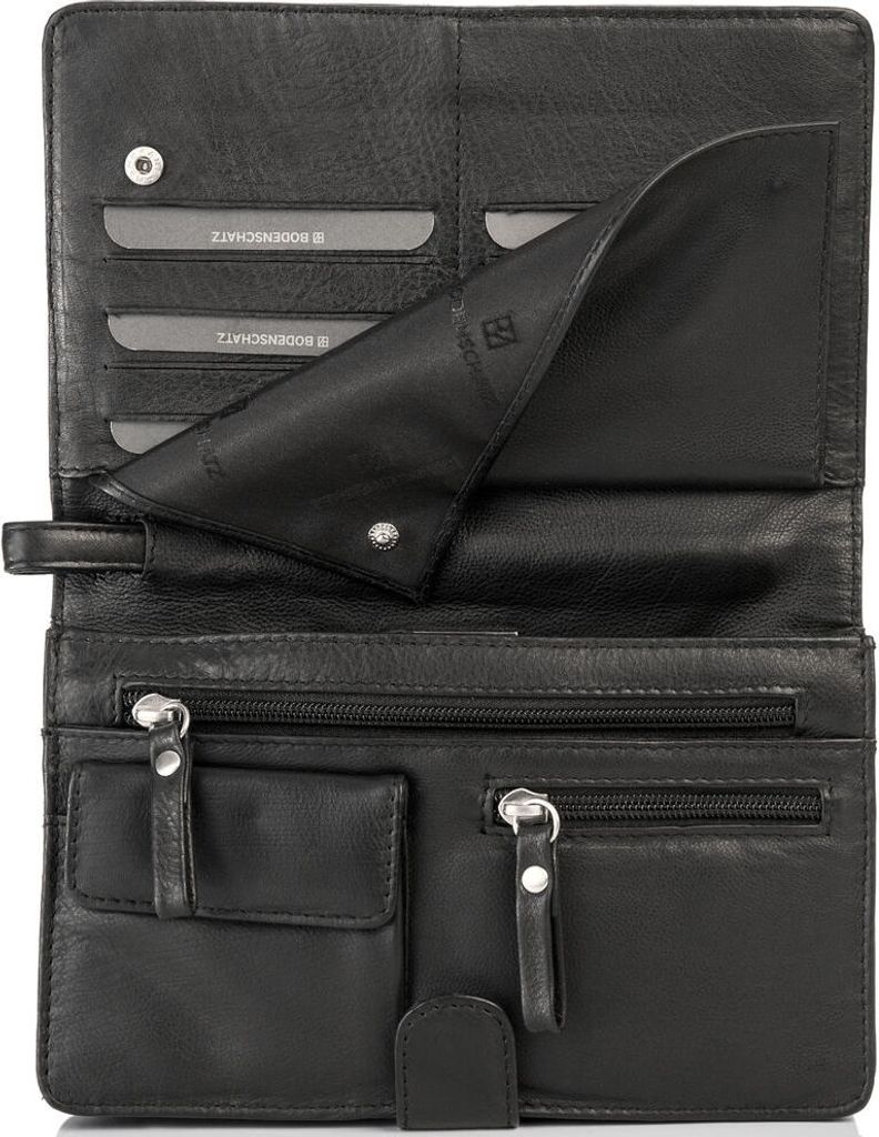 Bodenschatz Herrentasche BERGAMO hochwertiges Vollrindleder schwarz