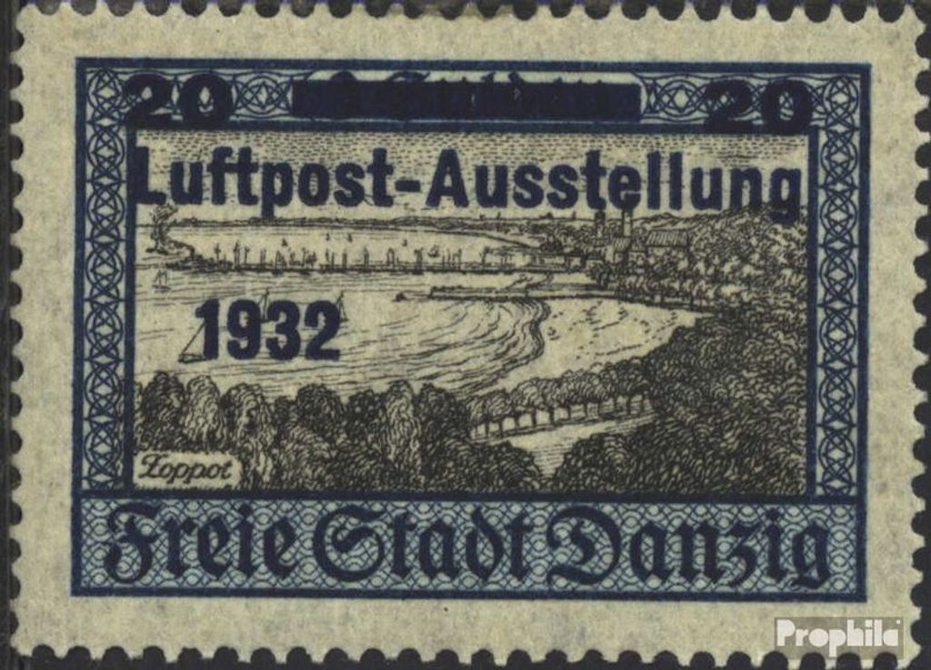 Briefmarken Danzig 1932 Mi 233 mit Falz LUPOSTA