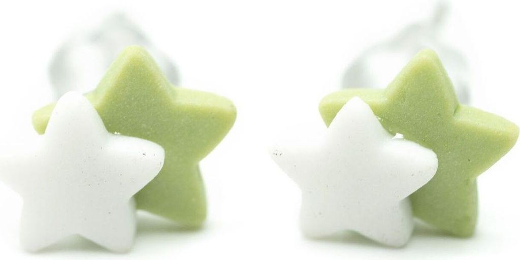 Sterne Ohrstecker Miniblings Stecker Stern Weihnachten grün Produktbild 