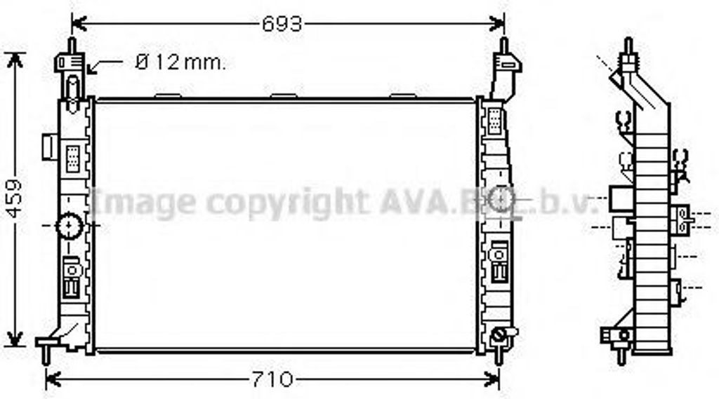 PRASCO OL2345 Kühler Wasserkühler Motorkühler für OPEL Meriva A (X03) für VAUXHALL Meriva Mk I (A) (X03)
