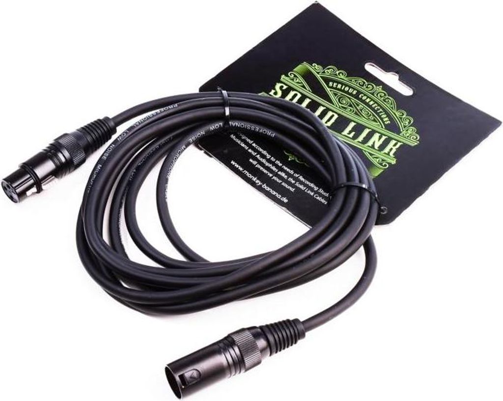 Monkey Banana Solid Link Kabel - XLR-M / XLR-F / 300cm