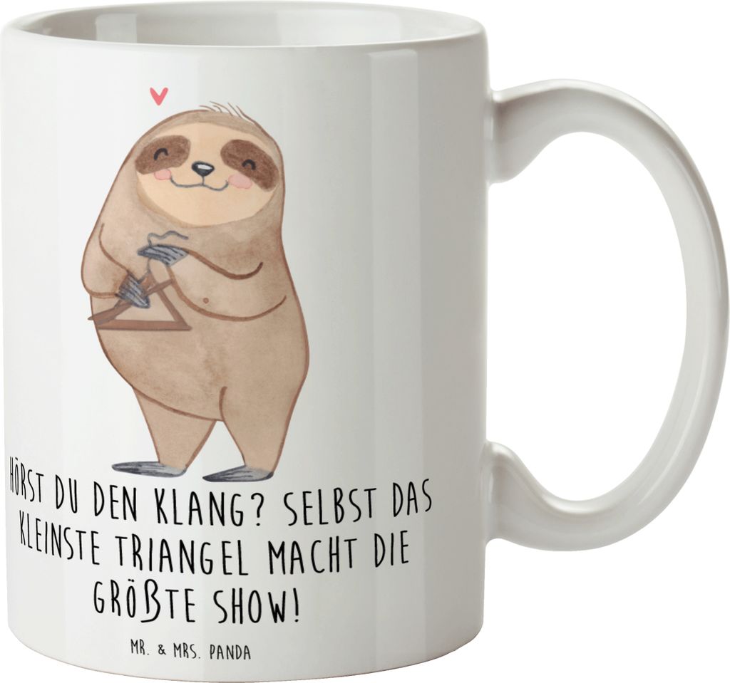 Mr. & Mrs. Panda Tasse Triangel Klang - Weiß - Geschenk, Instrument, Musikinstrument, Musik, Kaffeetasse, Musiker, Lernen, Becher, Show, Teetasse,...