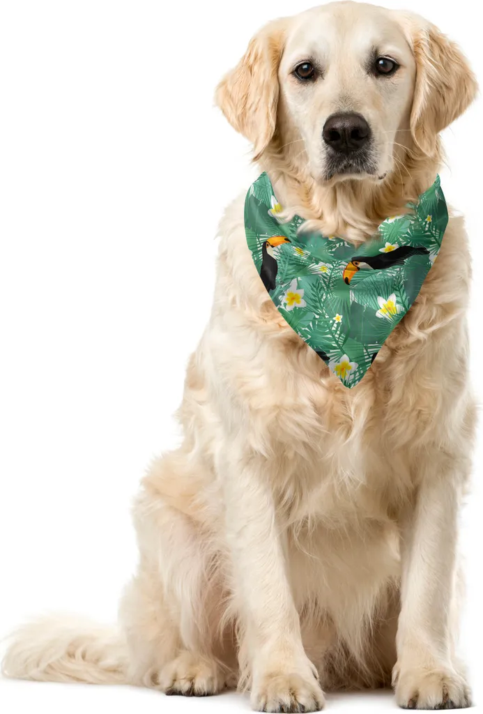 Accessorio Cane ABAKUHAUS 40x40 - Bandana Lavabile Pattern Hawaiano
