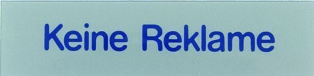 Conacord Klebeschild Keine Reklame